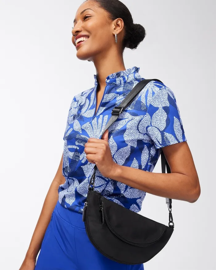 Chico039s Half Moon Crossbody Bag Black Women Bags
