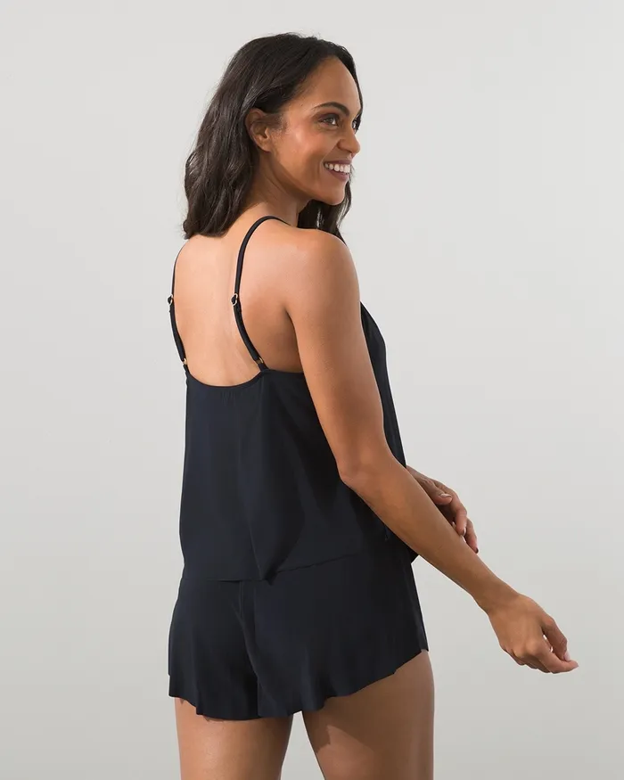 Chico039s Magicsuit Halo Effect Goldie Romper Swimsuit Black Women Swim