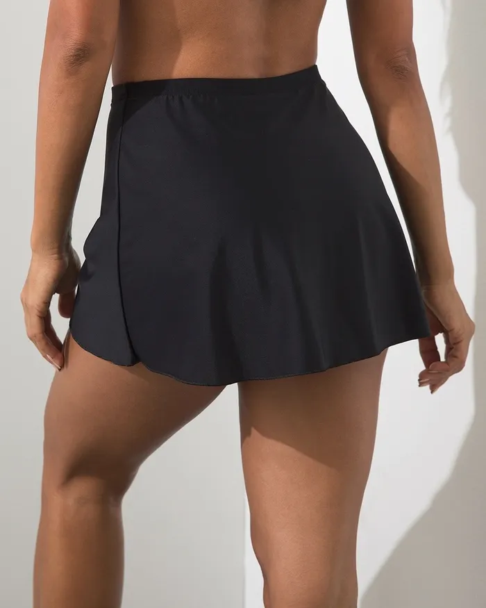 Chico039s Miraclesuit Skirted Bottom Black Women Swim