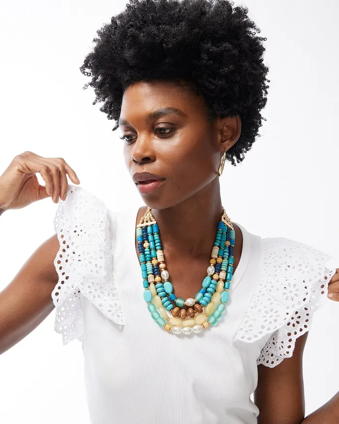 Chico039s Short Bib Necklace Multi Women Necklaces
