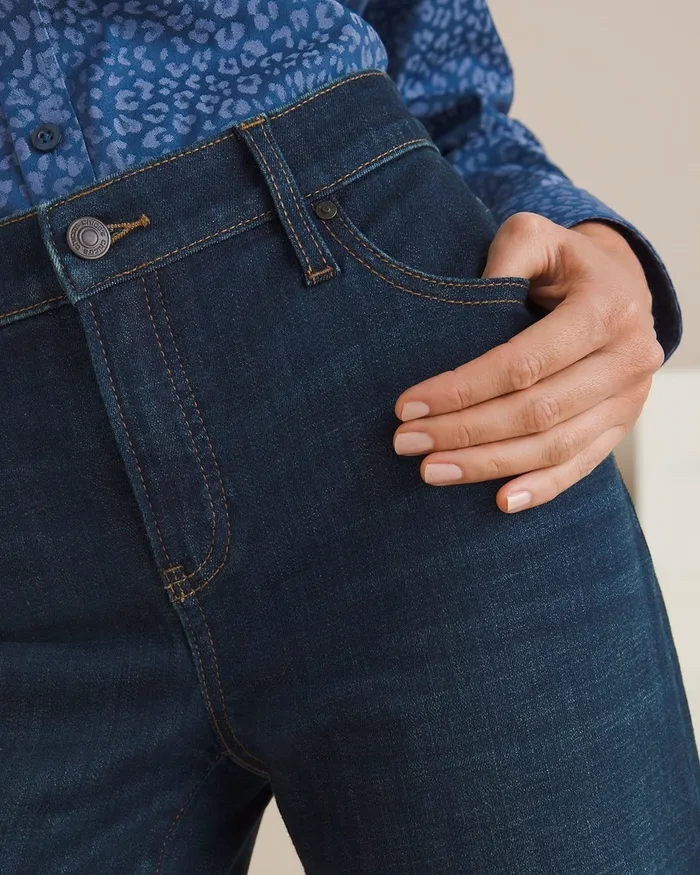 Chico039s So Slimming Girlfriend Jeans Rainier Indigo Women Jeans and Denim