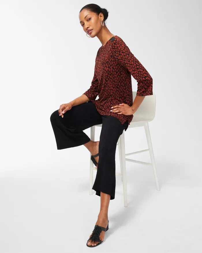 Chico039s Travelers Diamond Print Tunic Brazilwood Women Tops