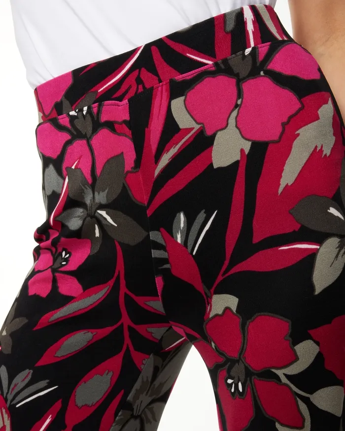 Chico039s Travelers Floral Crops Botanic Berry Women Pants