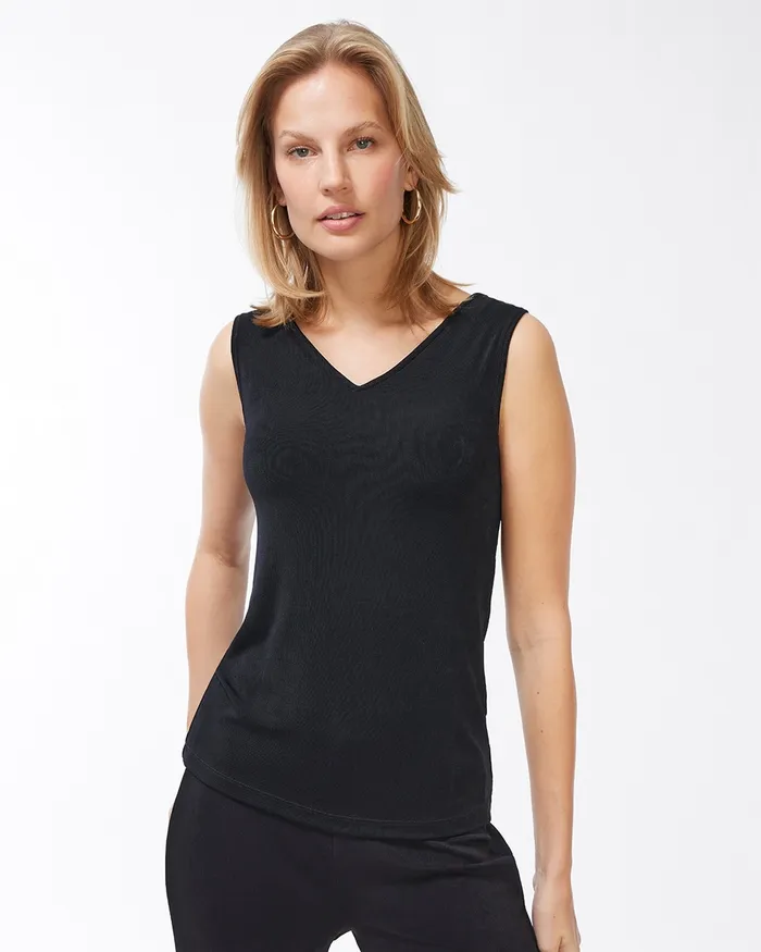 Chico039s Travelers Reversible Tank Travelers Black Women Tops