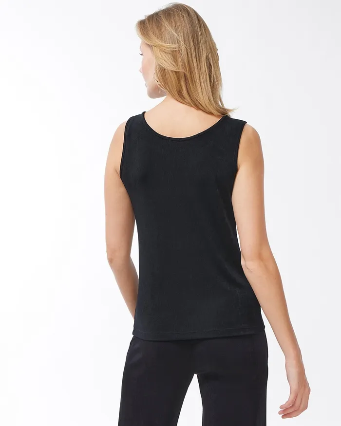 Chico039s Travelers Reversible Tank Travelers Black Women Tops
