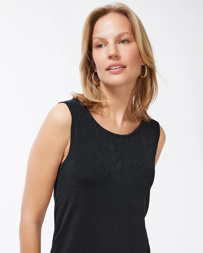 Chico039s Travelers Reversible Tank Travelers Black Women Tops