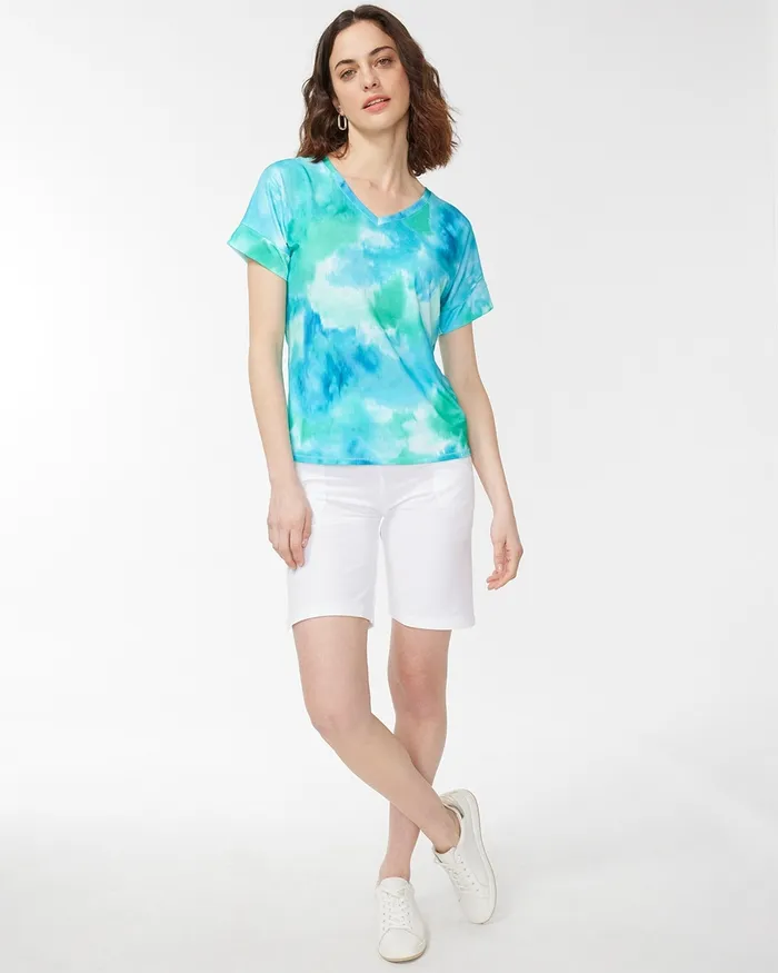 Chico039s Zenergy Drop Shoulder Tee Bahamian Pink Women Tees
