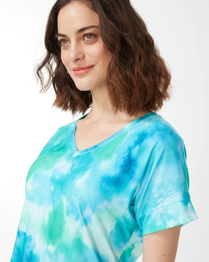 Chico039s Zenergy Drop Shoulder Tee Bahamian Pink Women Tees