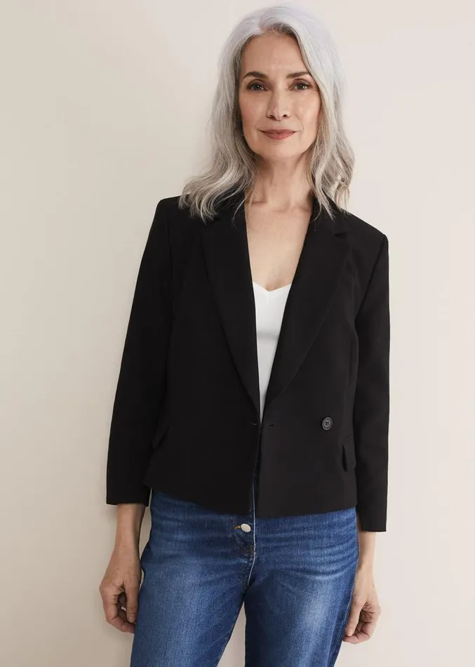 Christine Black Blazer Black Women Phase Eight Jackets