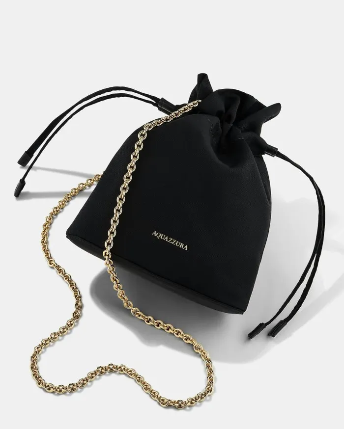 Christy Mini Pouch Black Women Aquazzura Mini Bags Christy Mini Pouch Black Women Aquazzura Mini Bags