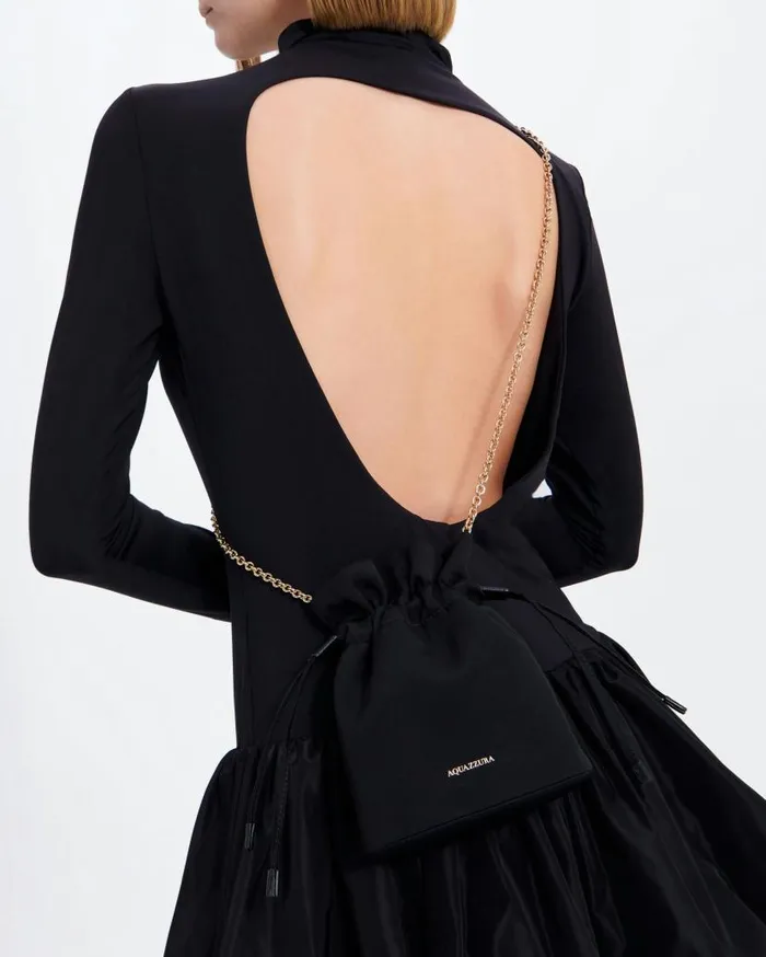 Christy Mini Pouch Black Women Aquazzura Mini Bags Christy Mini Pouch Black Women Aquazzura Mini Bags