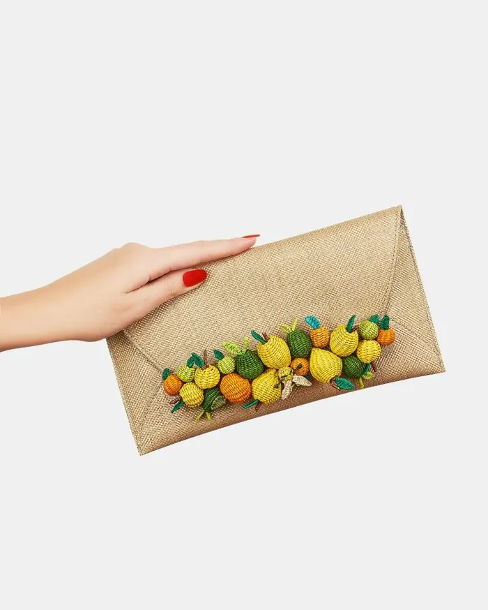 Citrus Punch Clutch Beige Women Aquazzura Clutch Bags Citrus Punch Clutch Beige Women Aquazzura Clutch Bags