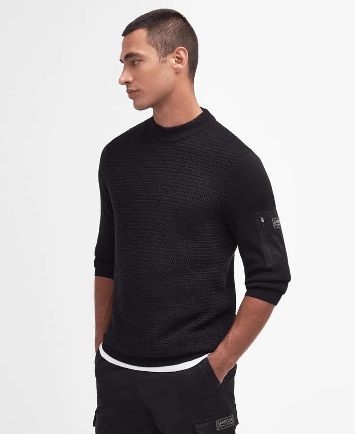 Clayton CrewNeck Jumper Desert Men Barbour Jumpers