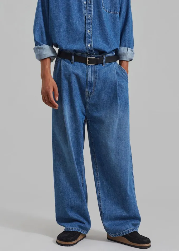 Clothing Men The Frankie Shop Drew Denim Pants 8211 Medium Wash