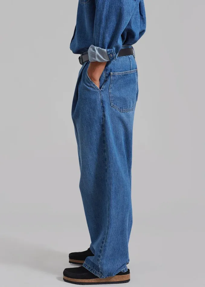 Clothing Men The Frankie Shop Drew Denim Pants 8211 Medium Wash