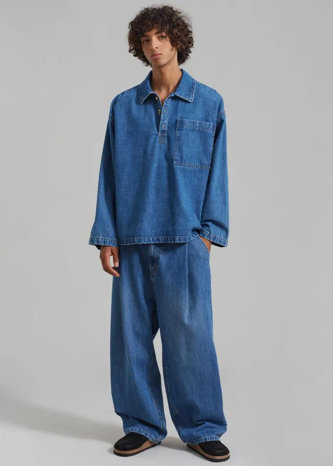 Clothing Men The Frankie Shop Drew Denim Pants 8211 Medium Wash