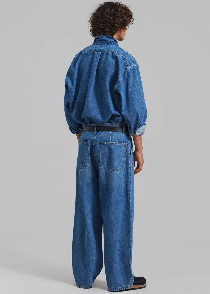 Clothing Men The Frankie Shop Drew Denim Pants 8211 Medium Wash