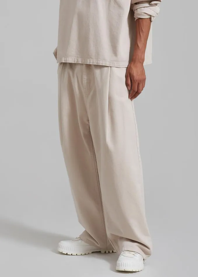 Clothing Men The Frankie Shop Drew Denim Pants 8211 Natural