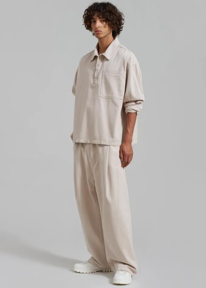 Clothing Men The Frankie Shop Drew Denim Pants 8211 Natural