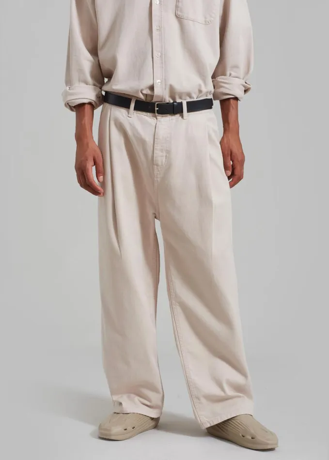 Clothing Men The Frankie Shop Drew Denim Pants 8211 Natural