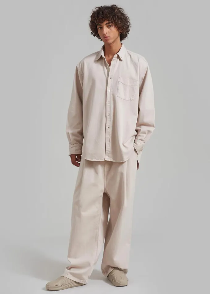 Clothing Men The Frankie Shop Drew Denim Pants 8211 Natural
