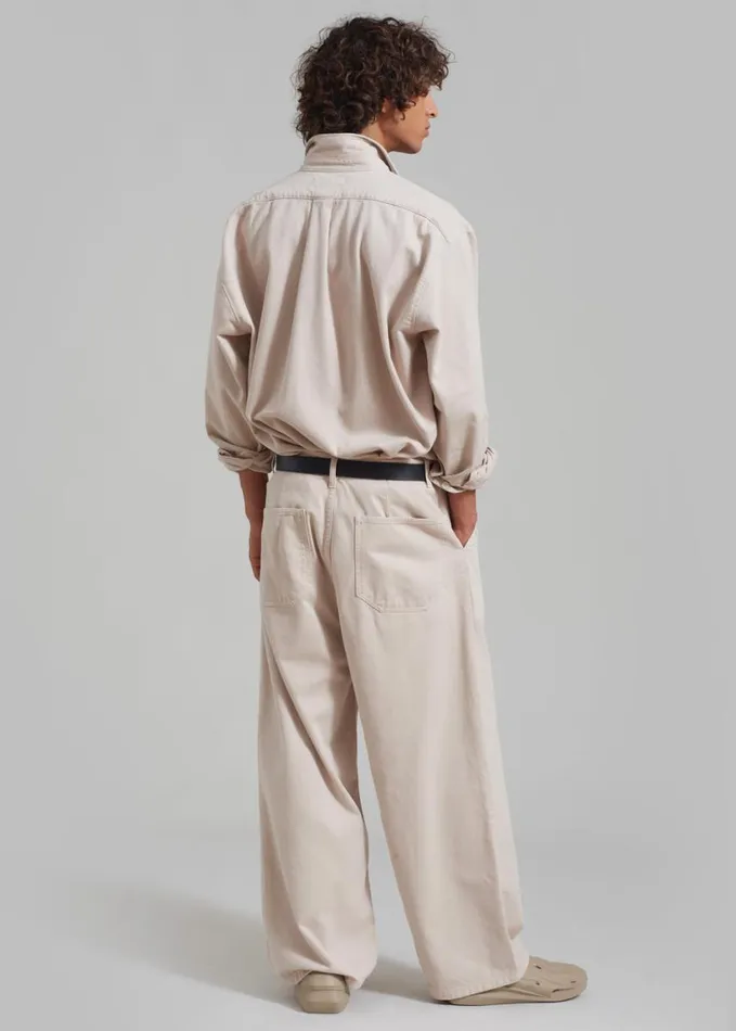Clothing Men The Frankie Shop Drew Denim Pants 8211 Natural