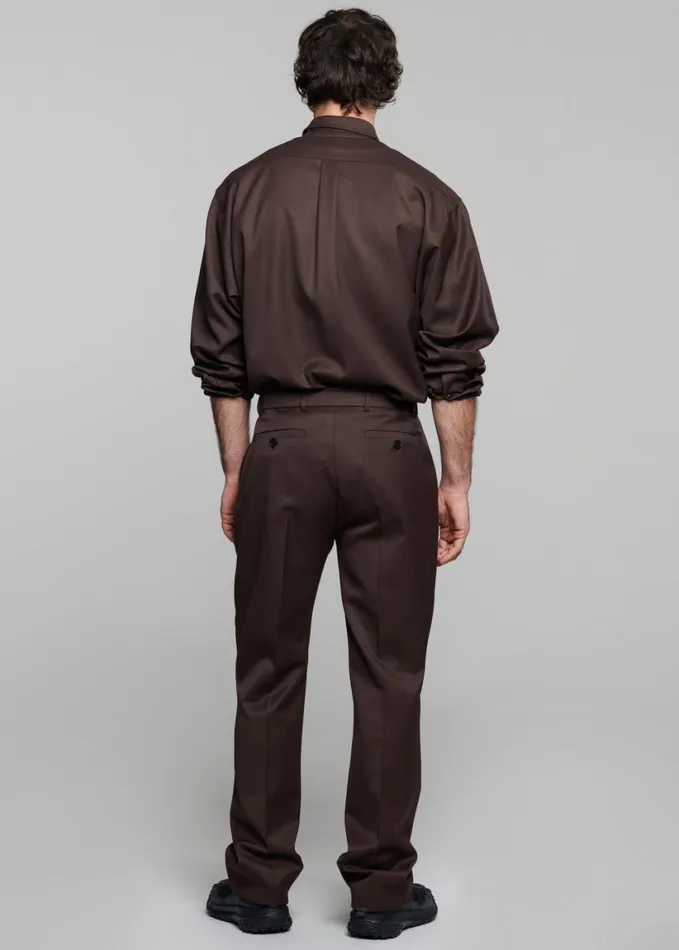 Clothing Men The Frankie Shop Mason Wool Trousers 8211 Brown
