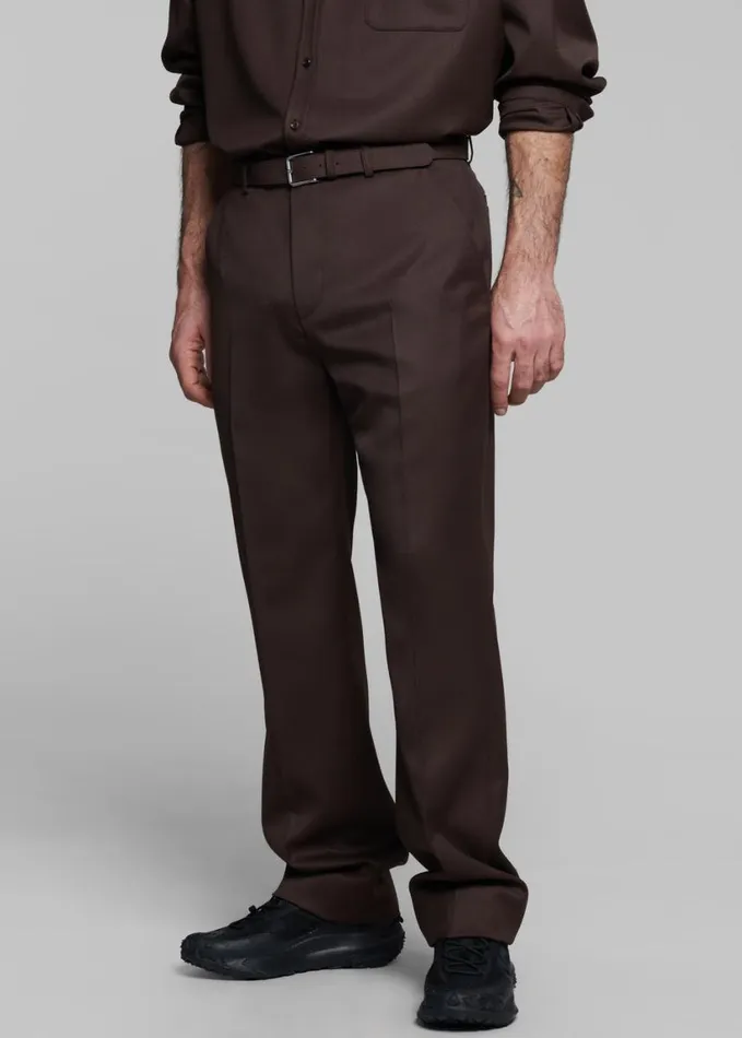 Clothing Men The Frankie Shop Mason Wool Trousers 8211 Brown