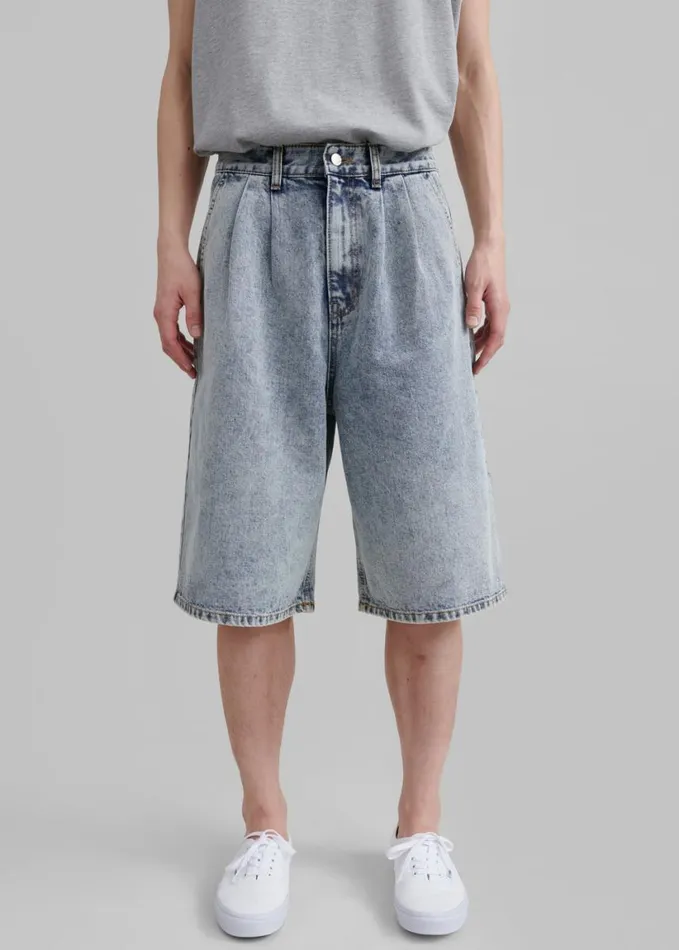 Clothing Men The Frankie Shop Otto Denim Bermuda Shorts 8211 Blue