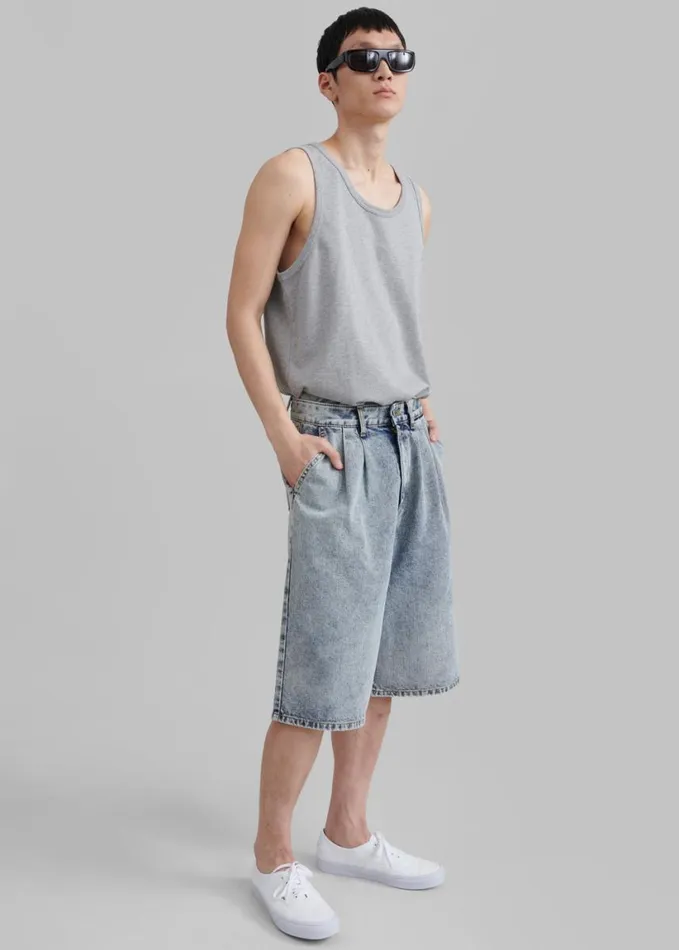Clothing Men The Frankie Shop Otto Denim Bermuda Shorts 8211 Blue