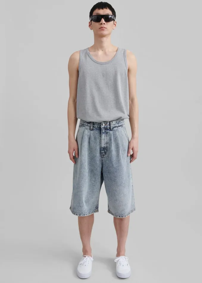 Clothing Men The Frankie Shop Otto Denim Bermuda Shorts 8211 Blue