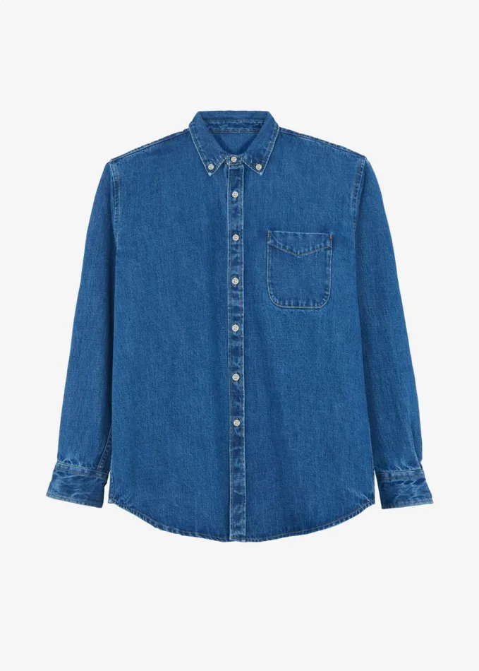 Clothing Men The Frankie Shop Sinclair Denim Shirt 8211 Medium Wash