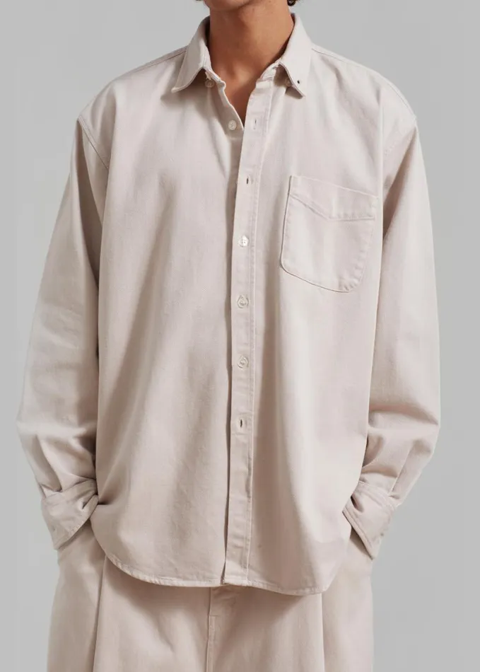 Clothing Men The Frankie Shop Sinclair Denim Shirt 8211 Natural