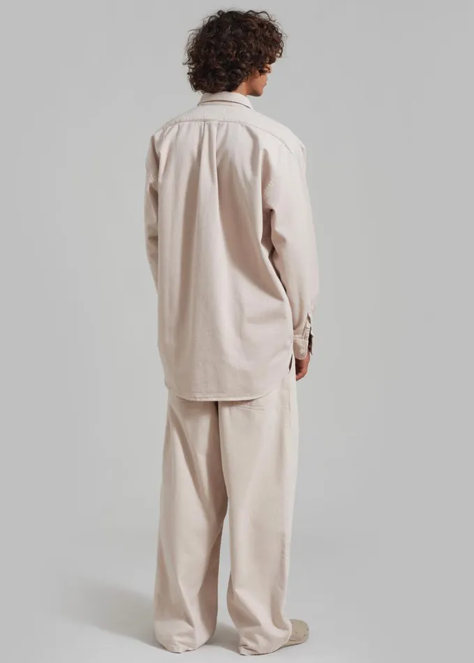 Clothing Men The Frankie Shop Sinclair Denim Shirt 8211 Natural