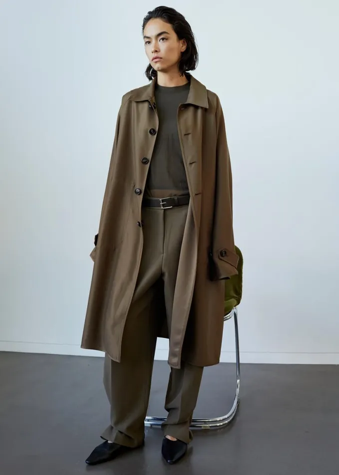 Clothing WomenMen The Frankie Shop Aldrin Oversized Coat 8211 Camel
