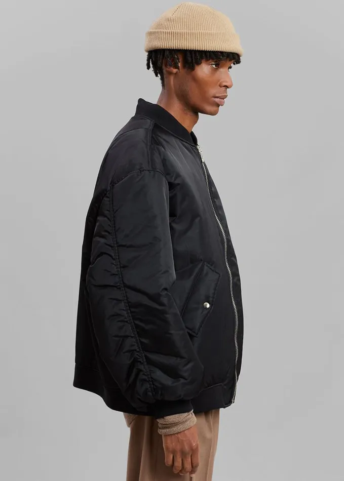 Clothing WomenMen The Frankie Shop Astra Bomber Jacket 8211 Black