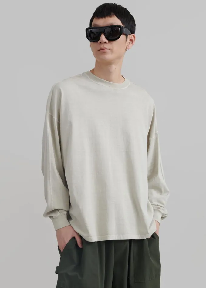 Clothing WomenMen The Frankie Shop Collins Long Sleeve Tee 8211 Beige