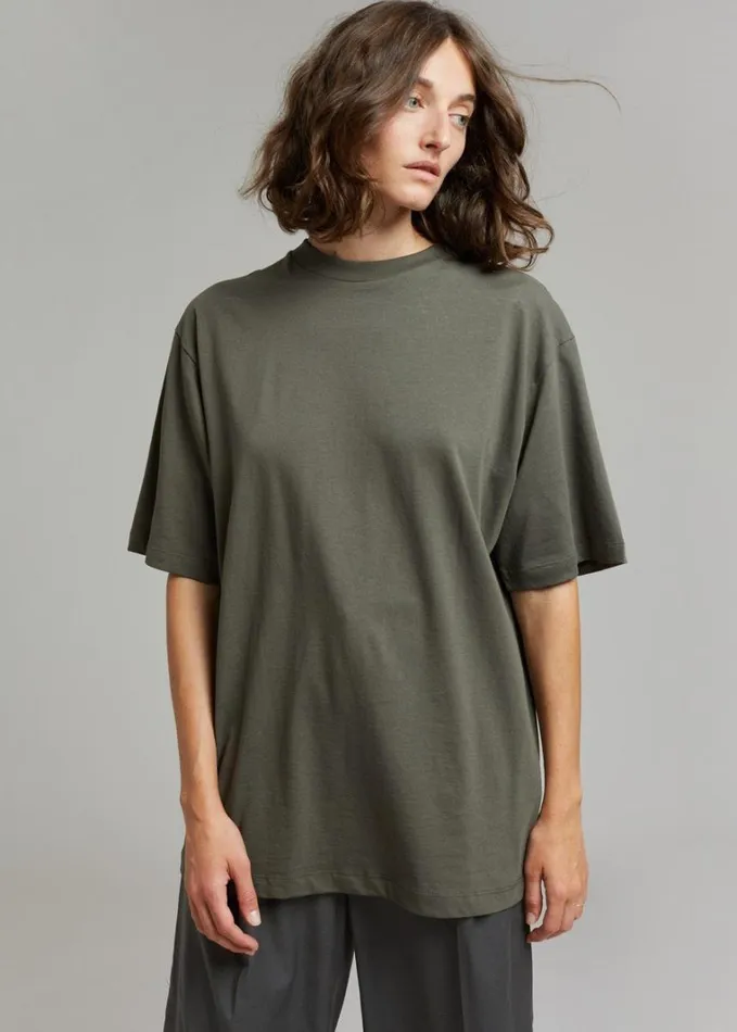 Clothing WomenMen The Frankie Shop Evora Tee 8211 Olive