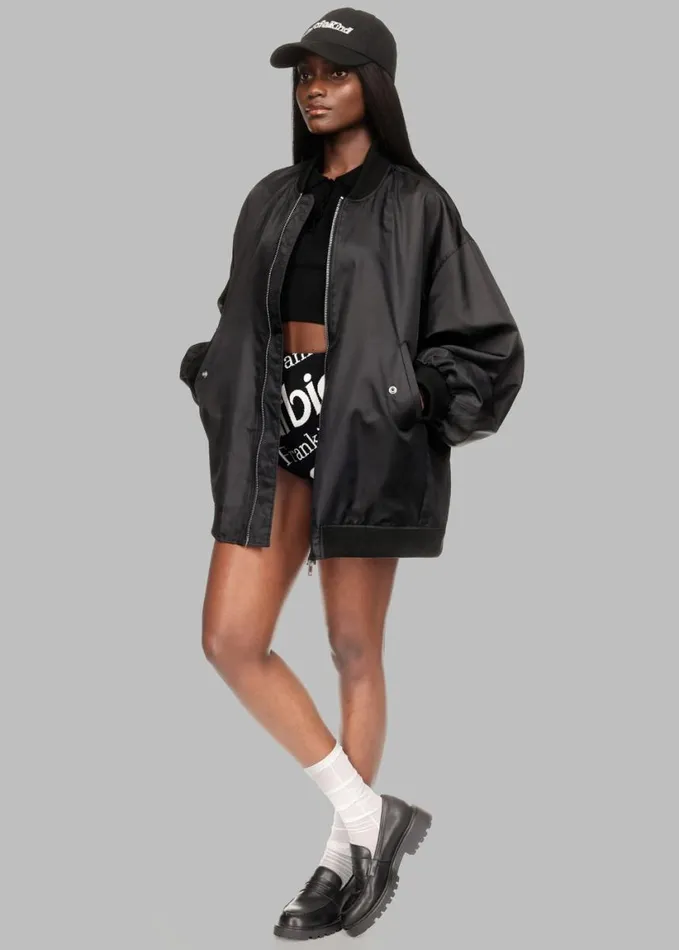 Clothing WomenMen The Frankie Shop Lawrence Bomber Jacket X Barbie 8211 Black