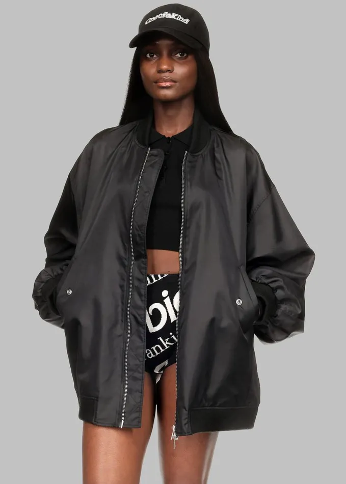 Clothing WomenMen The Frankie Shop Lawrence Bomber Jacket X Barbie 8211 Black