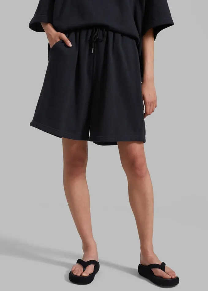 Clothing WomenMen The Frankie Shop Newton Sweatshorts 8211 Black