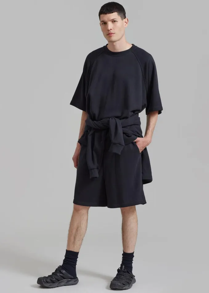 Clothing WomenMen The Frankie Shop Newton Sweatshorts 8211 Black