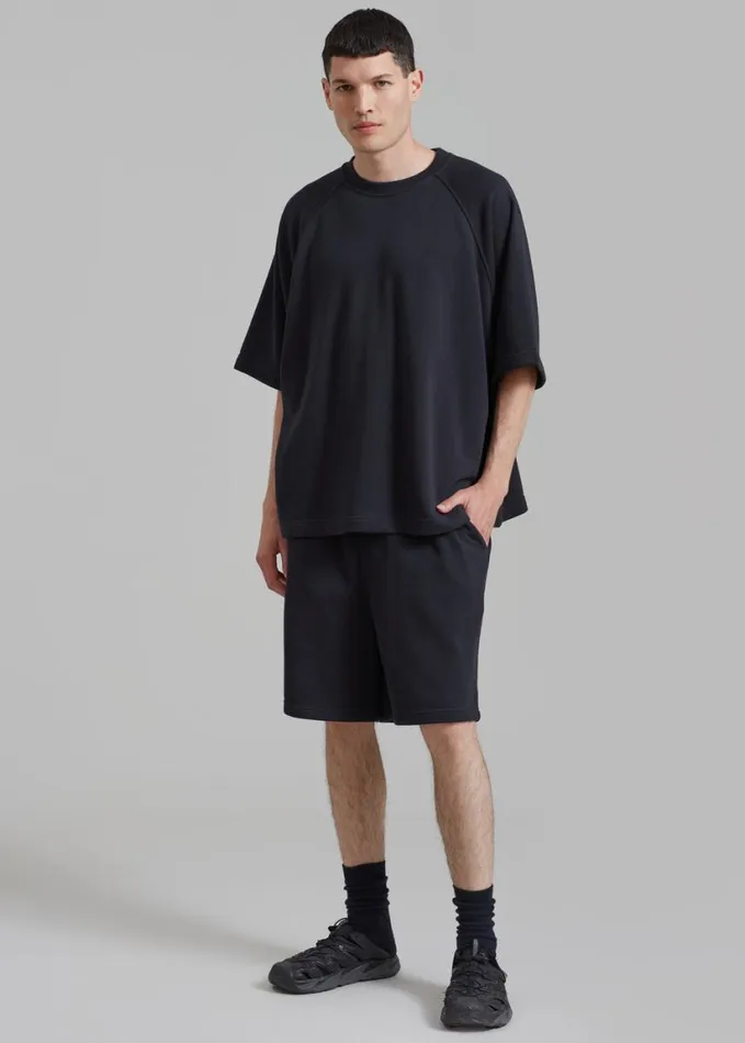 Clothing WomenMen The Frankie Shop Newton Sweatshorts 8211 Black