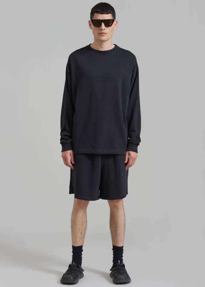Clothing WomenMen The Frankie Shop Newton Sweatshorts 8211 Black