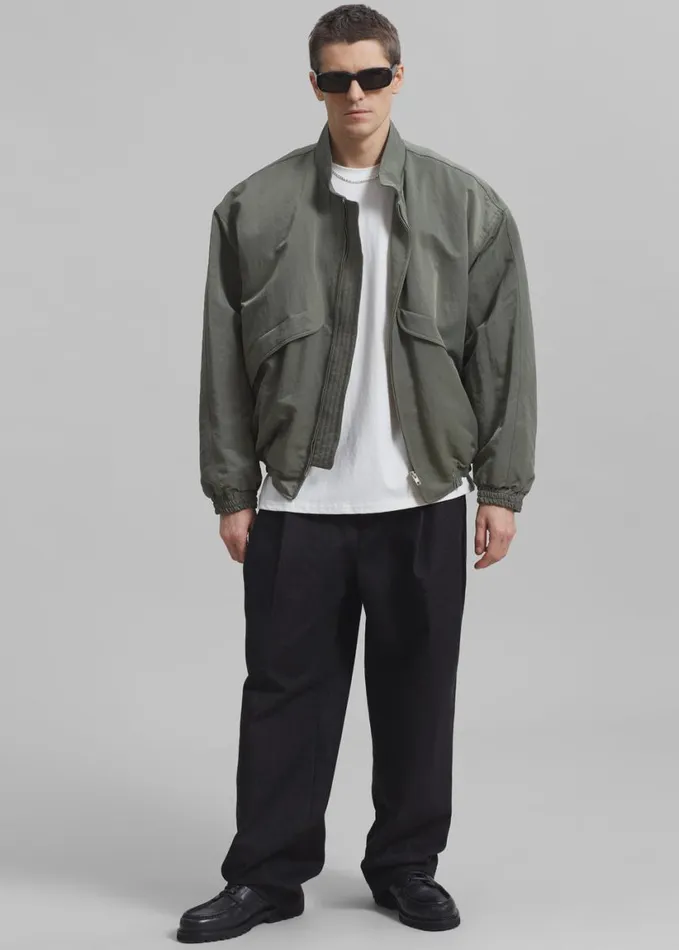 Clothing WomenMen The Frankie Shop Seth Oversized Jacket 8211 Khaki
