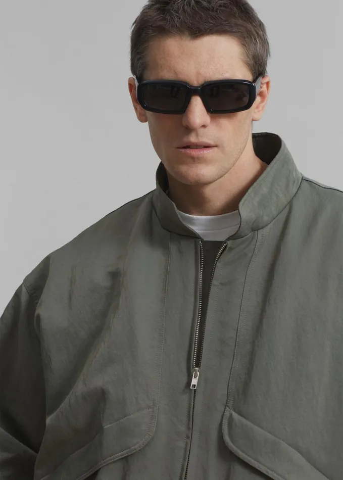 Clothing WomenMen The Frankie Shop Seth Oversized Jacket 8211 Khaki