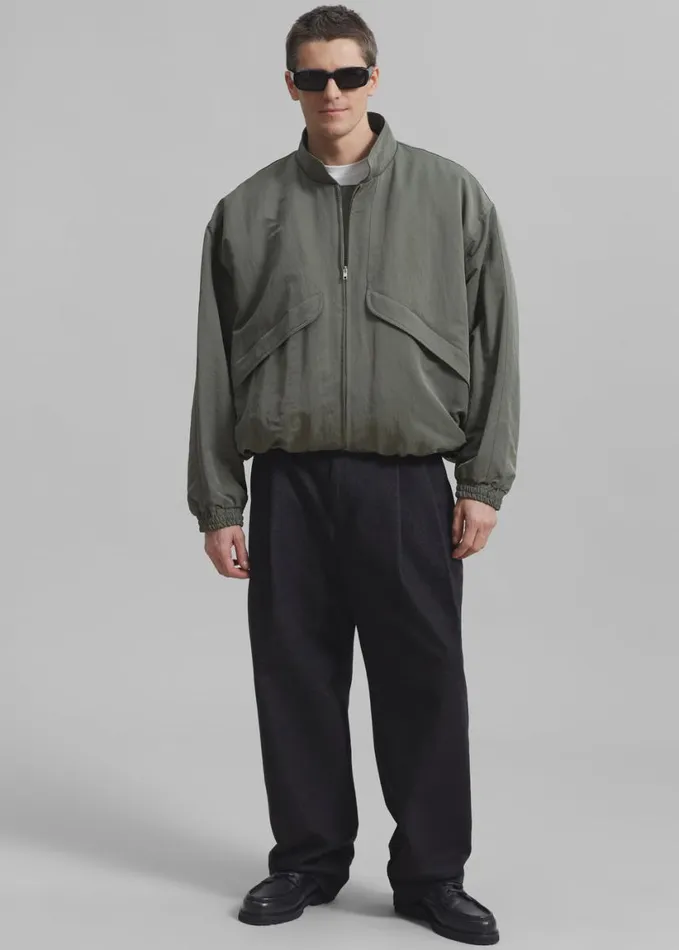 Clothing WomenMen The Frankie Shop Seth Oversized Jacket 8211 Khaki