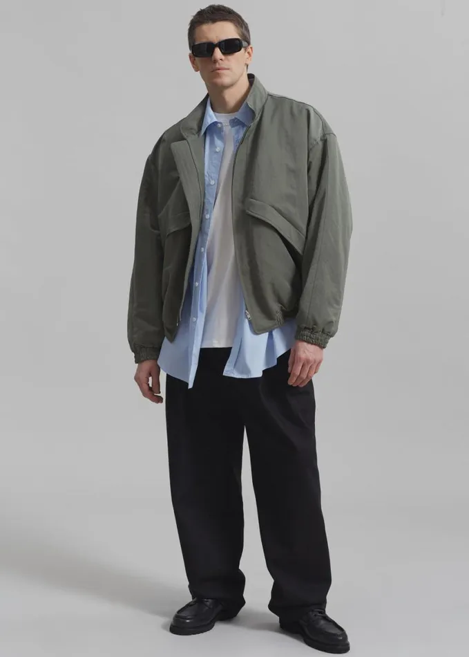 Clothing WomenMen The Frankie Shop Seth Oversized Jacket 8211 Khaki
