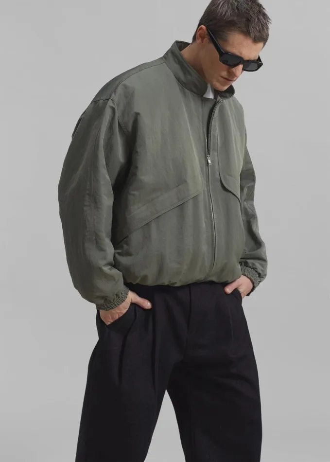 Clothing WomenMen The Frankie Shop Seth Oversized Jacket 8211 Khaki