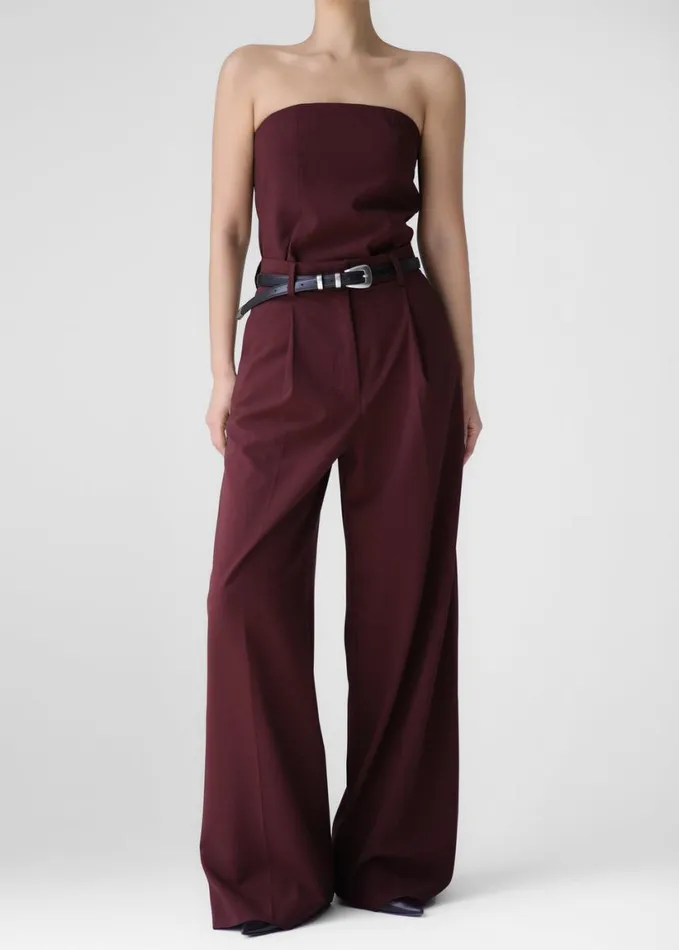 Clothing Women The Frankie Shop Abbie Trousers 8211 Burgundy